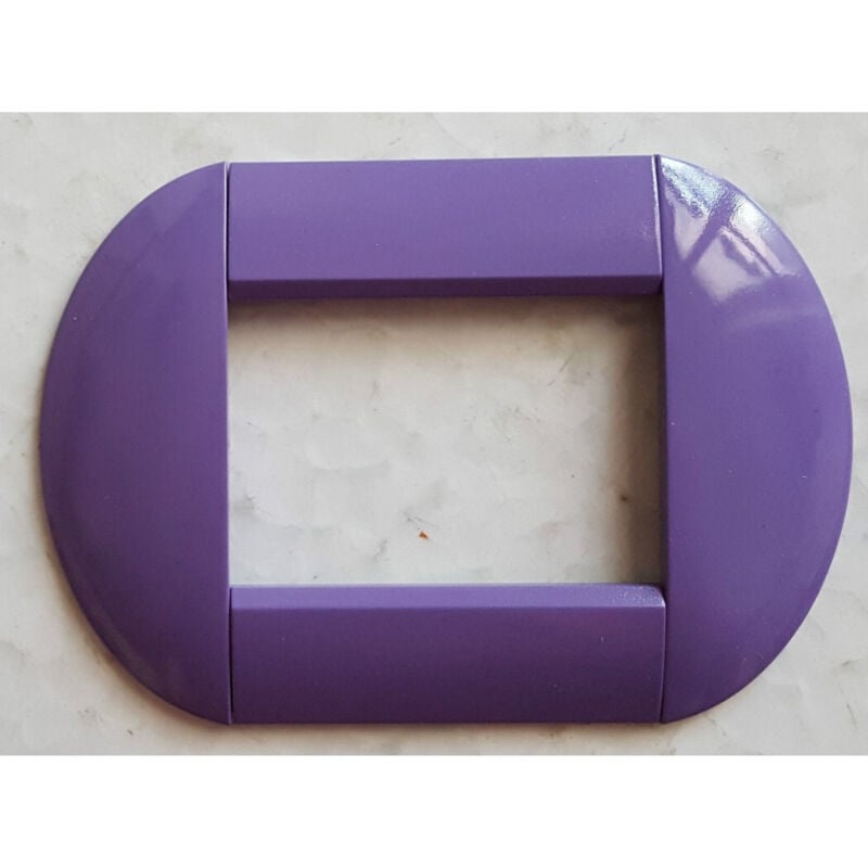 foto del prodotto traesio placca placche placchette compatibili living international light bombate bticino viola 3 fori trade shop