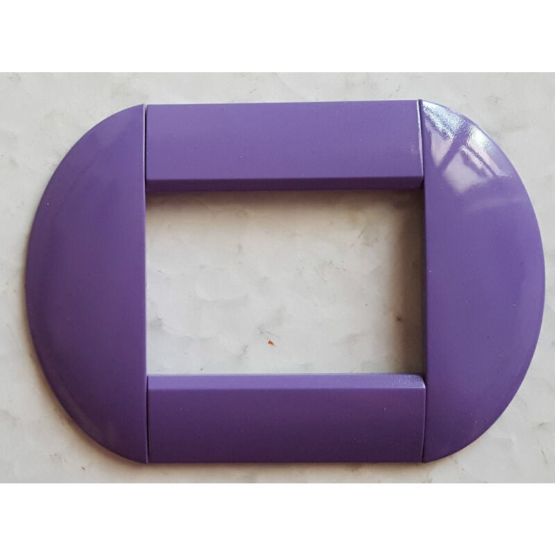 foto del prodotto traesio placca placche placchette compatibili living international light bombate bticino viola 4 fori trade shop