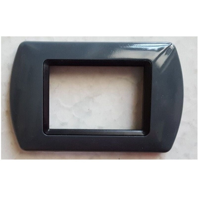 foto del prodotto traesio placchette placche in abs compatibili per master modo colorra placca copriprese antracite 4 fori trade shop
