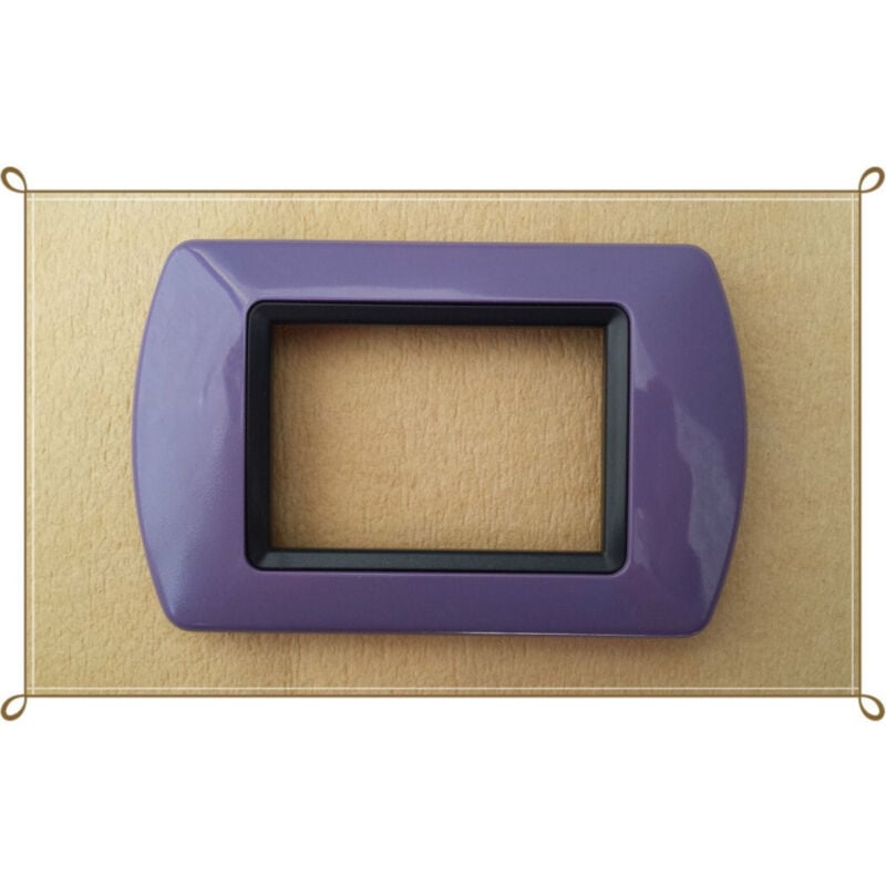 foto del prodotto traesio placchette placche in abs compatibili per master modo colorra placca copriprese viola 7 fori trade shop