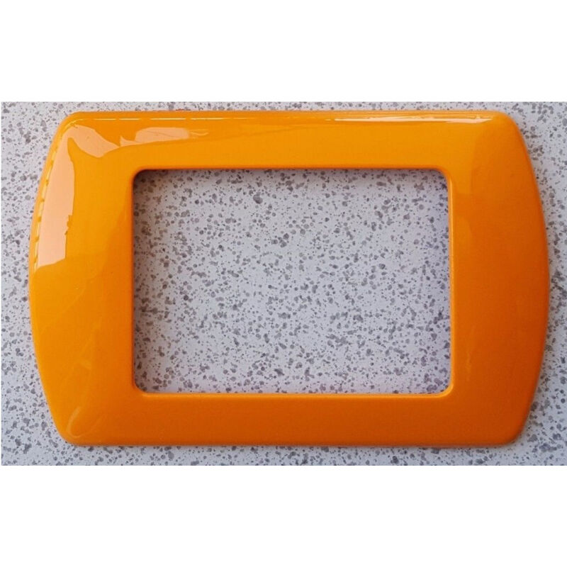 foto del prodotto traesio - placchette placche in abs compatibili per serie living international placca - arancio chiaro -4 fori - - trade shop