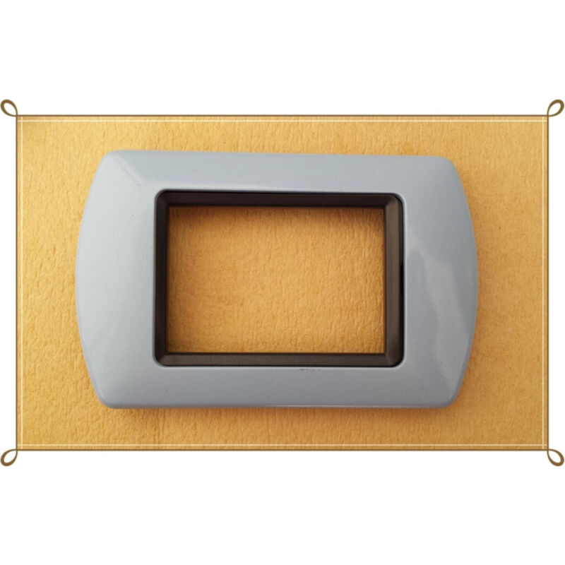 foto del prodotto traesio placchette placche in abs compatibili per serie living international placca grigio 4 fori trade shop