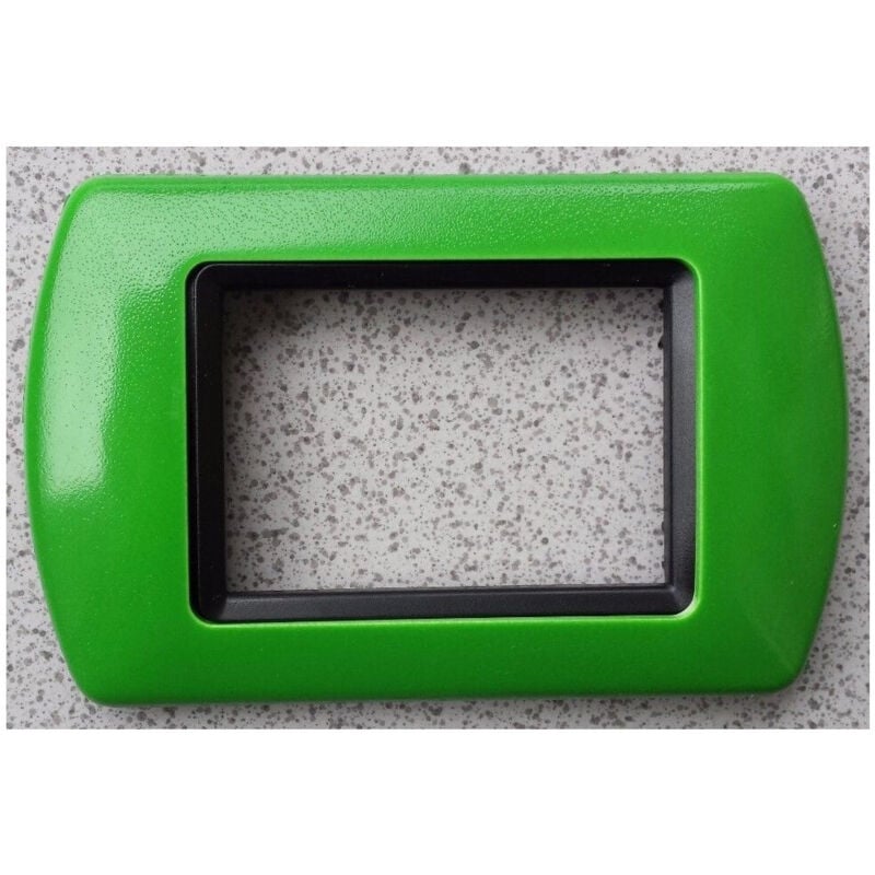foto del prodotto traesio - placchette placche in abs compatibili per serie living international placca - verde chiaro -7 fori - - trade shop