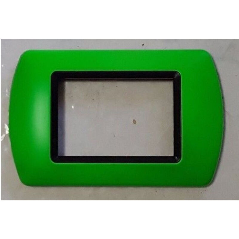 foto del prodotto traesio - placchette placche in abs compatibili per serie living international placca - verde fluo -4 fori - - trade shop