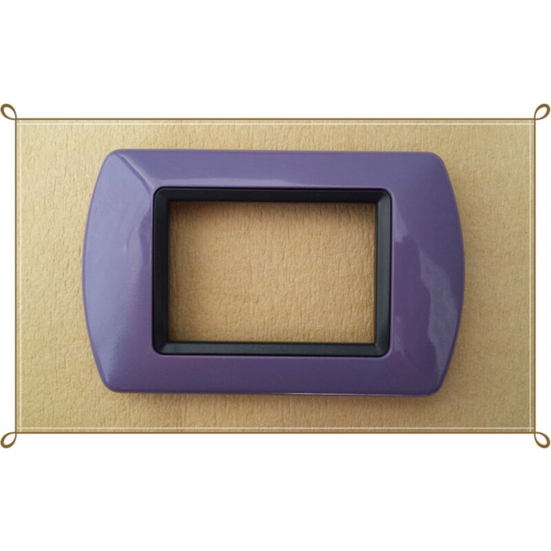 foto del prodotto traesio - placchette placche in abs compatibili per serie living international placca - viola -3 fori - - trade shop