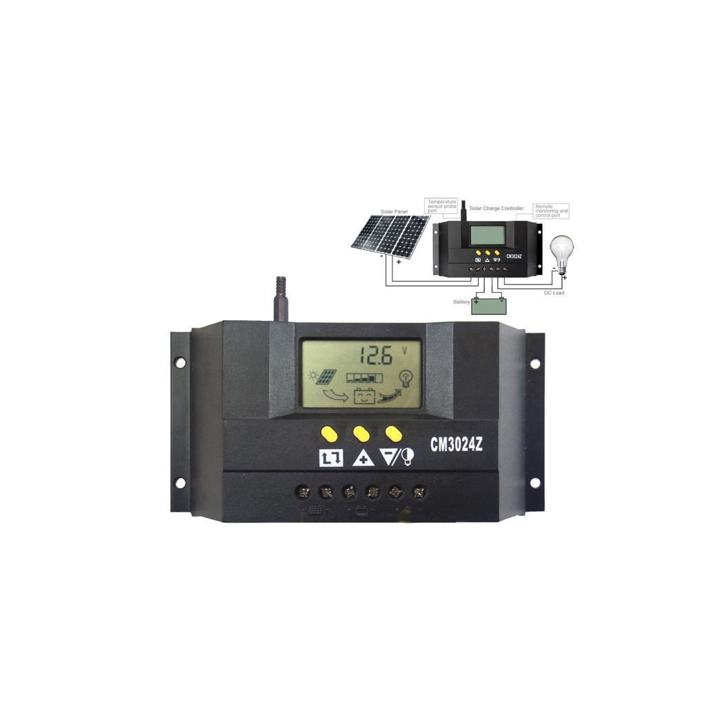 foto del prodotto traesio regolatore di carica per pannello solare 12v 24v 10 20 30 40a ampere controller 30 ampere trade shop