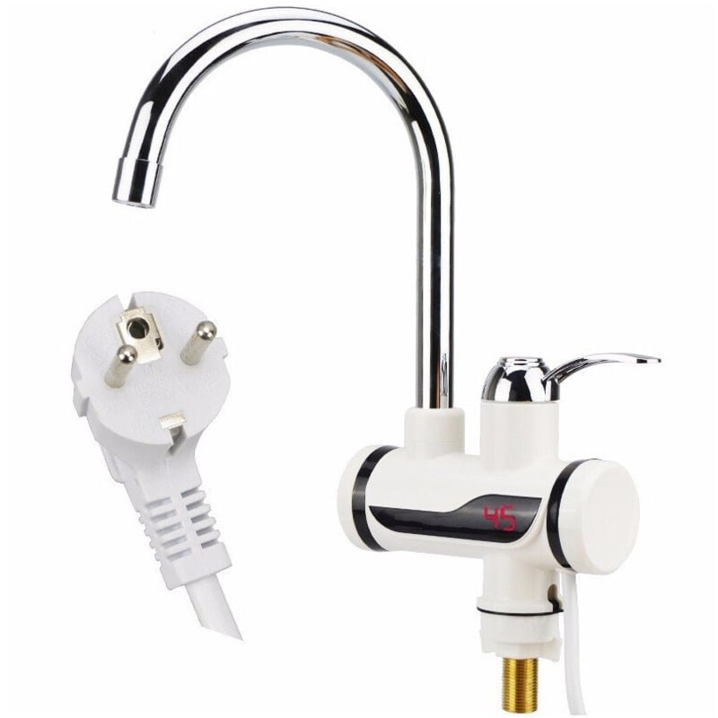 foto del prodotto traesio rubinetto miscelatore elettrico caldaia acqua calda con spina cucina bagno 3000w trade shop