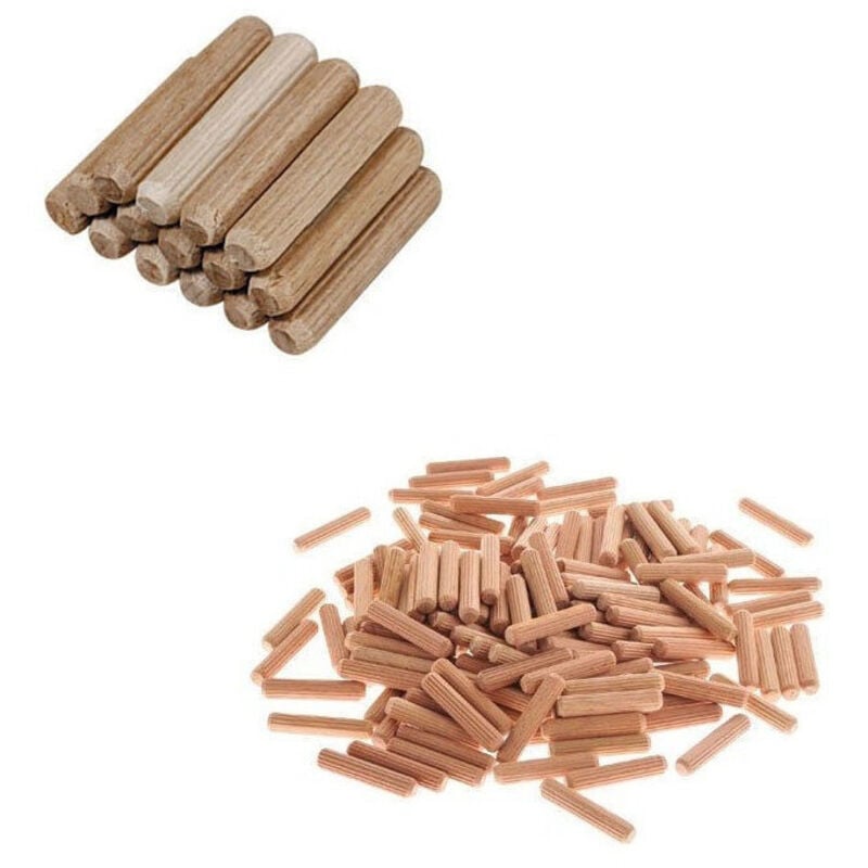 foto del prodotto traesio set 16 pz. tasselli 10mm in legno pioli tenoni spine ferramenta brico chiodi mobili trade shop