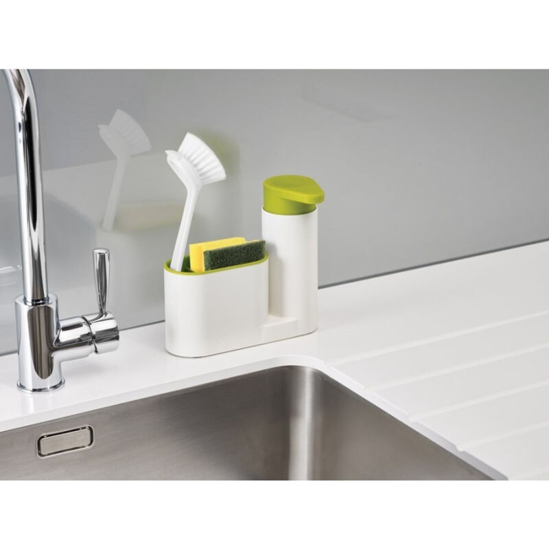 foto del prodotto traesio set 2 pz organizer per lavello dispenser di sapone liquido contenitore spugne trade shop