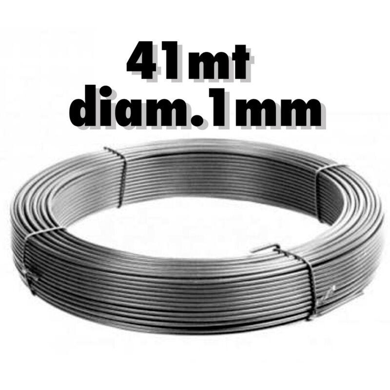 foto del prodotto traesio set 2 pz. rotoli filo di ferro 41 mt ciascuno spessore diametro 1mm acciaio zincato trade shop