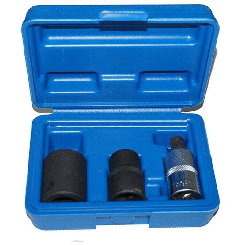 foto del prodotto traesio - set 3 pz bussole pentagonali rinforzate 3 pezzi per pinza freni auto 1/2' - - trade shop
