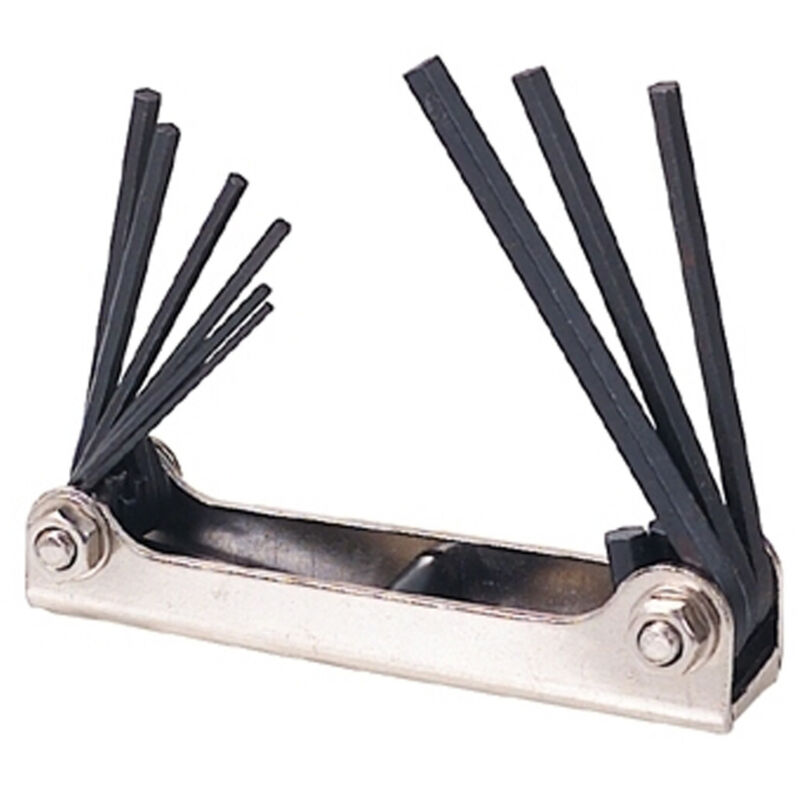 foto del prodotto traesio set 9 chiavini brugola esagonali brunite nere punte torx tascabili impugnatura trade shop
