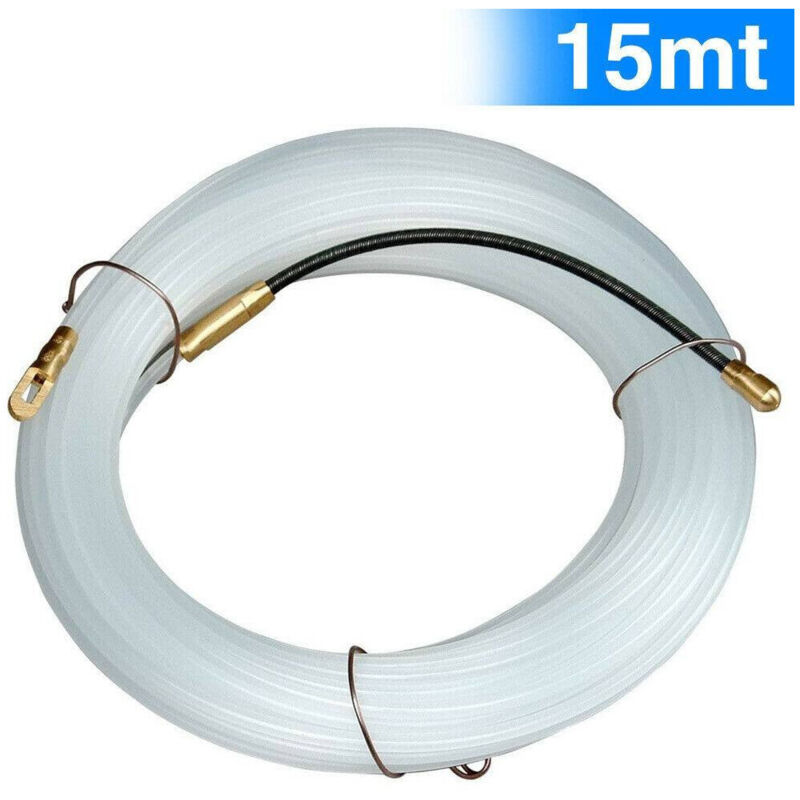 foto del prodotto traesio - sonda passacavi elettricista 15mt tiracavi tirafili cavi elettrici 3mm bianco - - trade shop