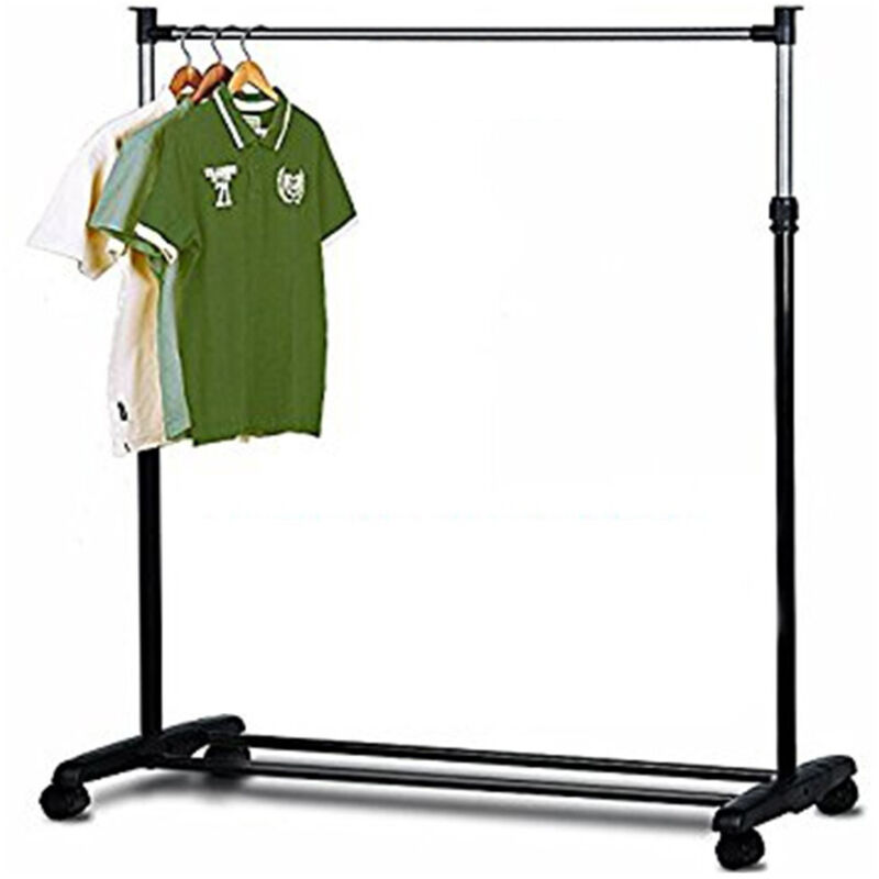 foto del prodotto traesio stand appendiabiti allungabile telescopico singolo con ruote 70 160 cm trade shop