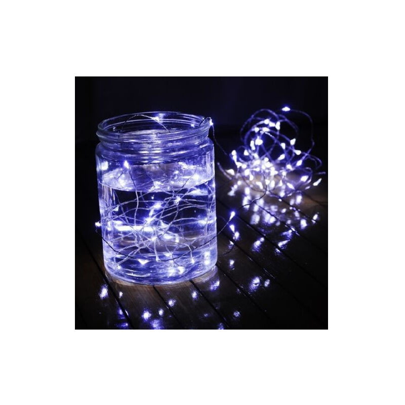 foto del prodotto traesio striscia 3 metri strip led bobina flessibile a batterie filo di rame luce bianco freddo trade shop