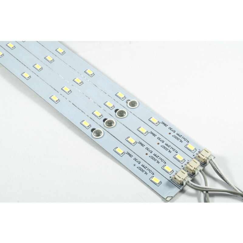 foto del prodotto traesio striscia led rigida calamitata barra kit plafoniera lampada neon luce strip bianco freddo 41 cm trade shop