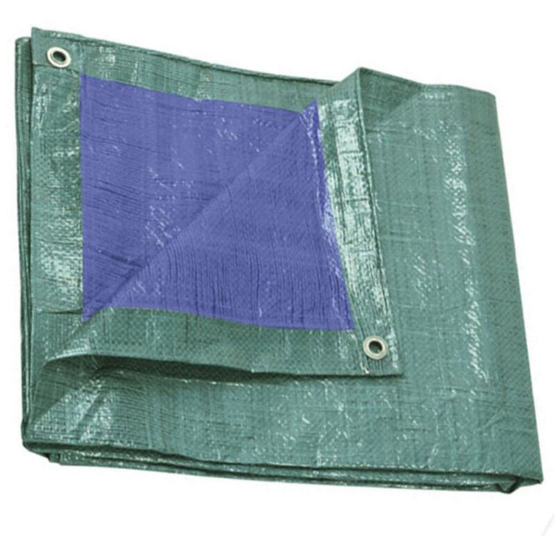 foto del prodotto traesio telo protezione occhiellato copertura impermeabile resistente antistrappo piscin 4x5 mt trade shop
