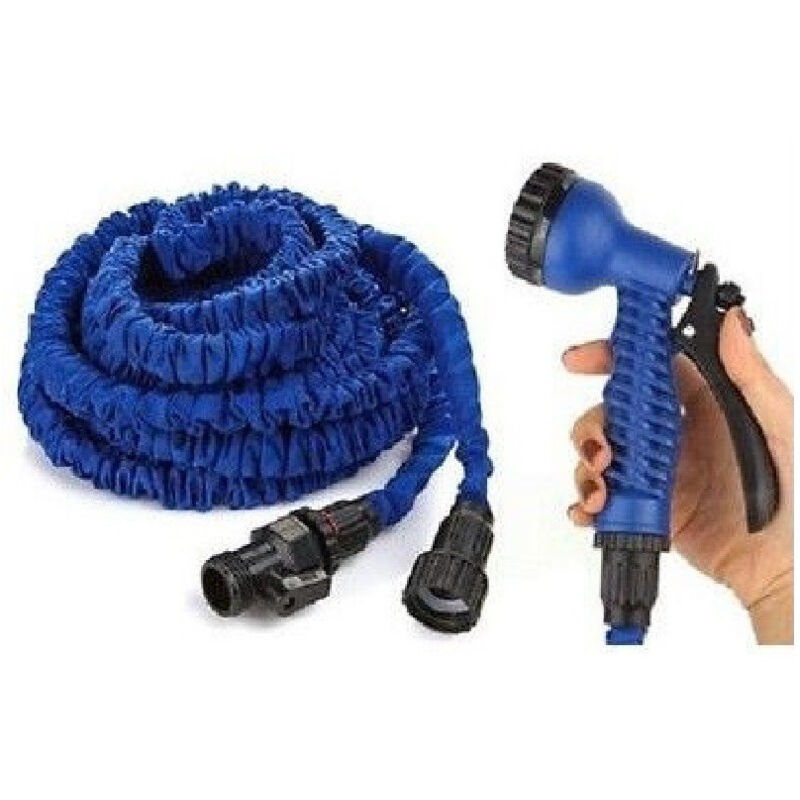 foto del prodotto traesio tubo espandibile annaffiatore da giardino pistola pompa flessibile magico metri 52,5 mt trade shop