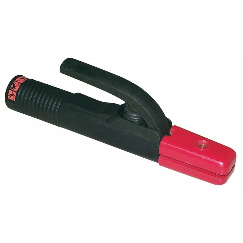 foto del prodotto trafimet pinza porta elettrodo con serraggio a leva impugnatura in nylon e corpo in ottone falcon 400
