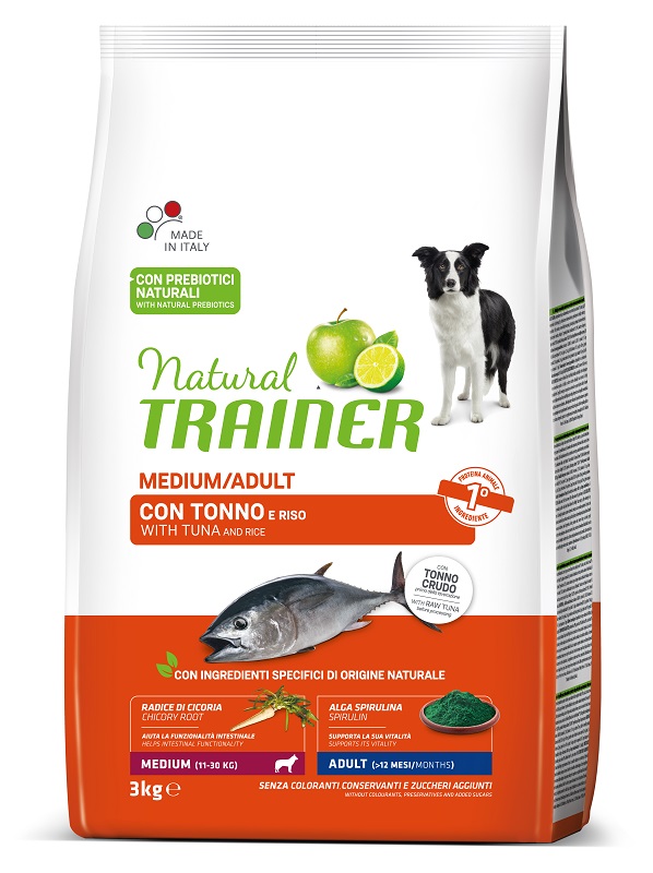 foto del prodotto trainer cane natural adulto medium tonno amp riso 3 kg