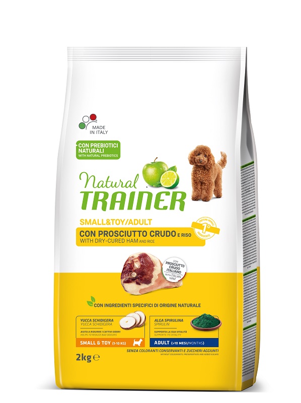 foto del prodotto trainer cane natural adulto small amp toy prosciutto crudo amp riso 2 kg
