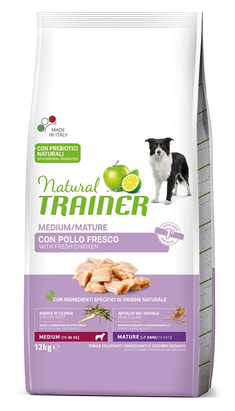 foto del prodotto trainer cane natural mature medium pollo amp riso 12 kg