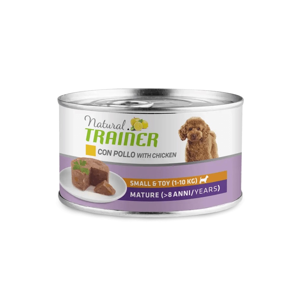foto del prodotto trainer cane natural mature small amp toy pollo 150 gr