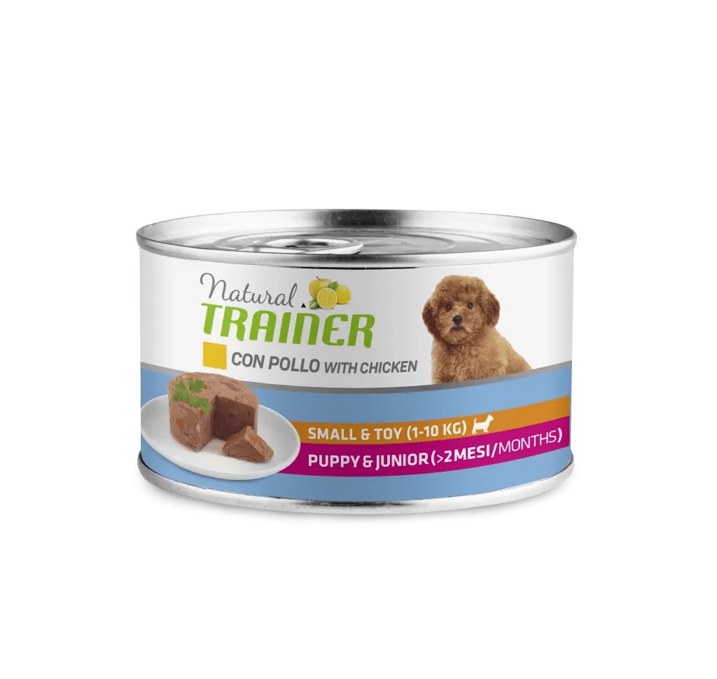 foto del prodotto trainer cane natural puppy amp junior small amp toy pollo 150 gr