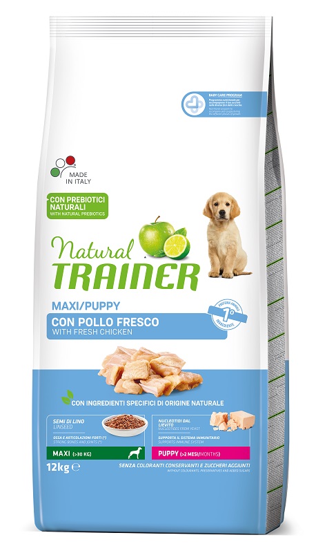 foto del prodotto trainer cane natural puppy maxi pollo amp riso 12 kg