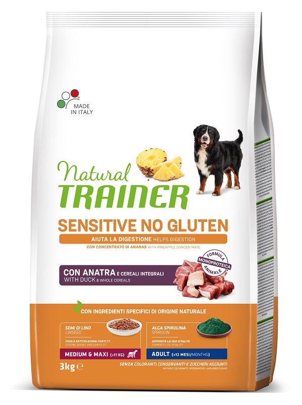 foto del prodotto trainer cane natural sensitive adulto medium amp maxi anatra 3 kg