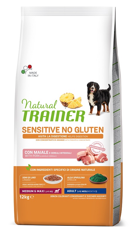 foto del prodotto trainer cane natural sensitive adulto medium amp maxi maiale 12 kg