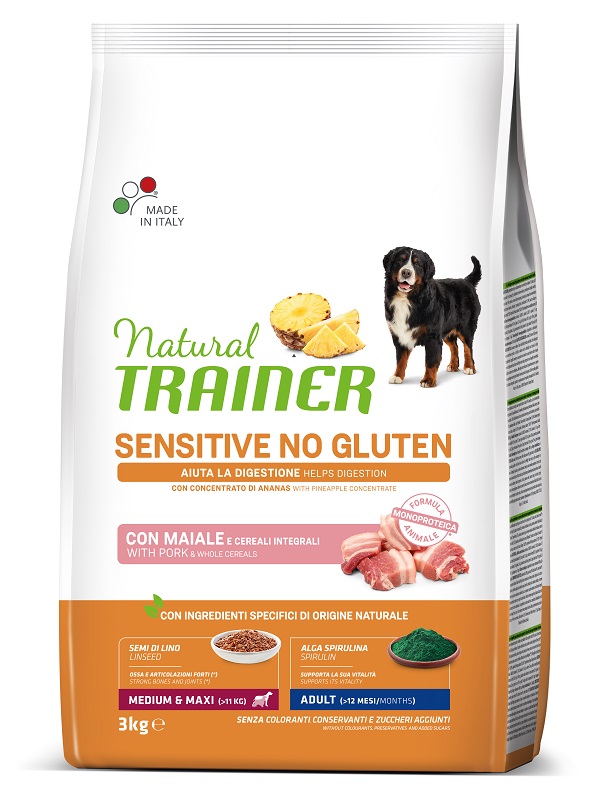 foto del prodotto trainer cane natural sensitive adulto medium amp maxi maiale 3 kg