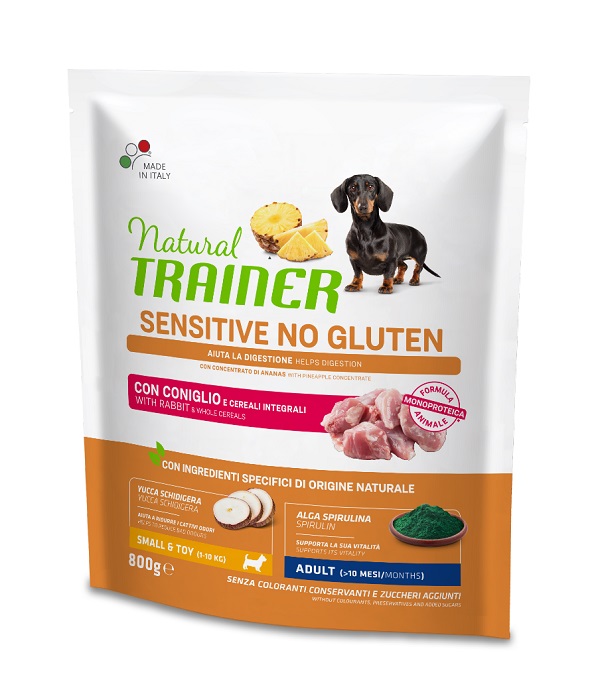 foto del prodotto trainer cane natural sensitive adulto mini coniglio 800 gr