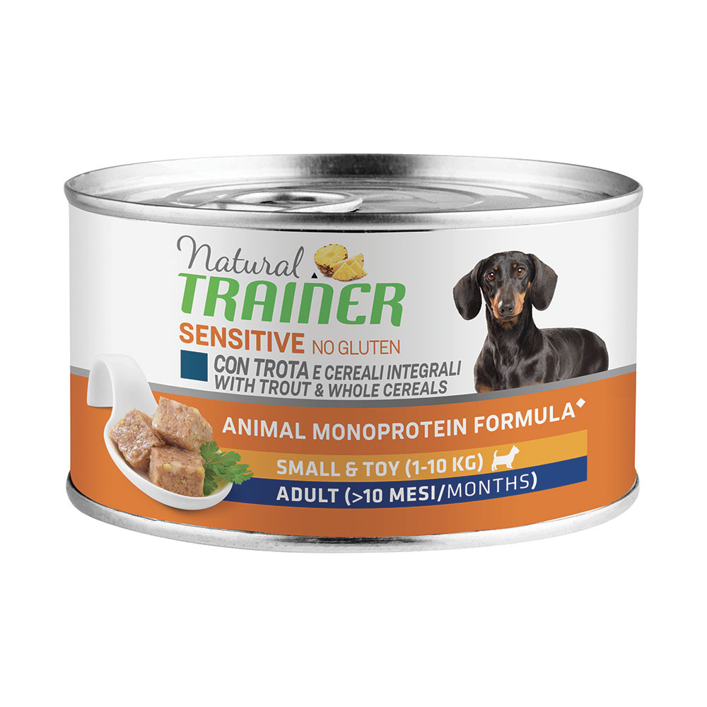 foto del prodotto trainer cane natural sensitive adulto mini trota amp cereali 150 gr