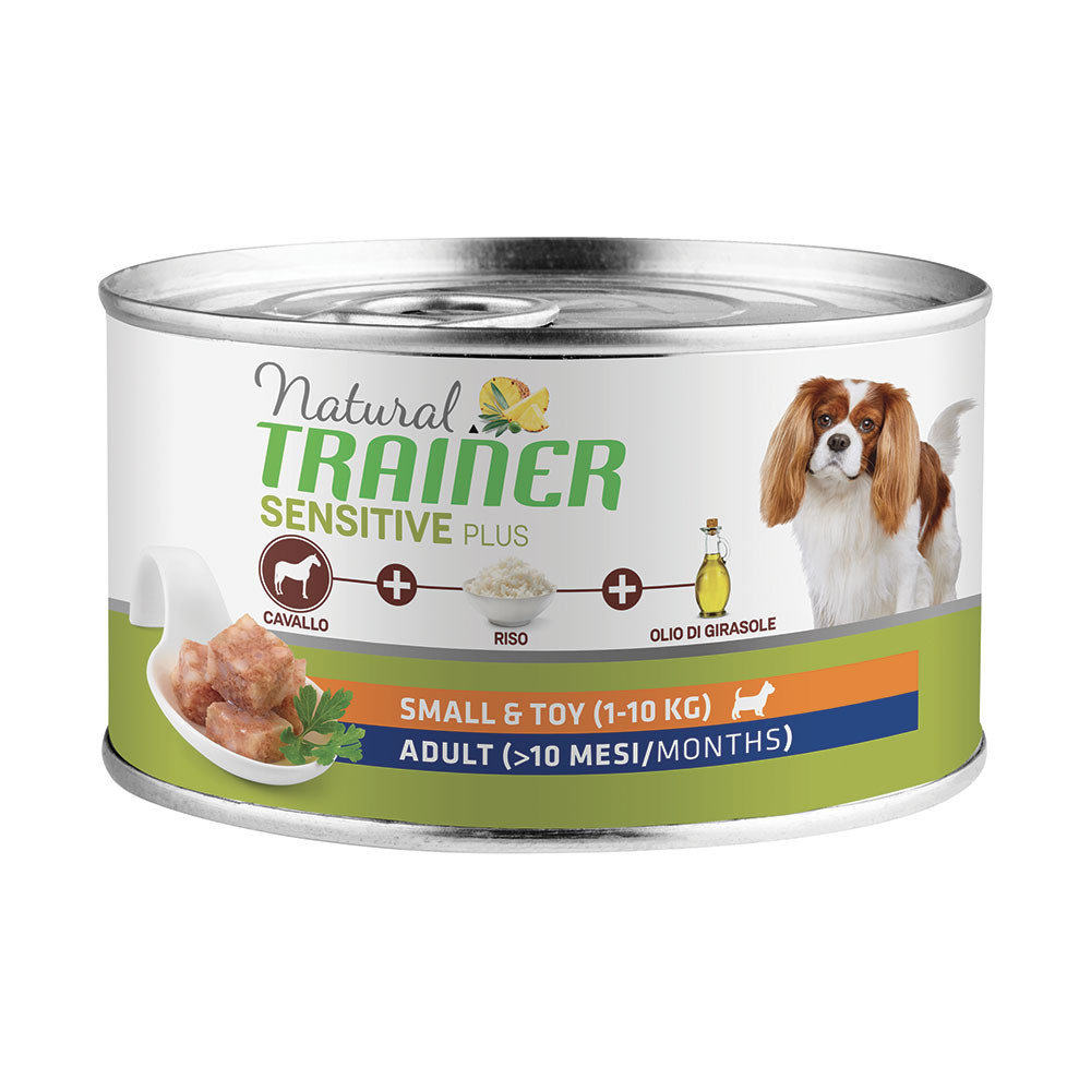 foto del prodotto trainer cane natural sensitive plus adulto mini cavallo amp riso 150 gr