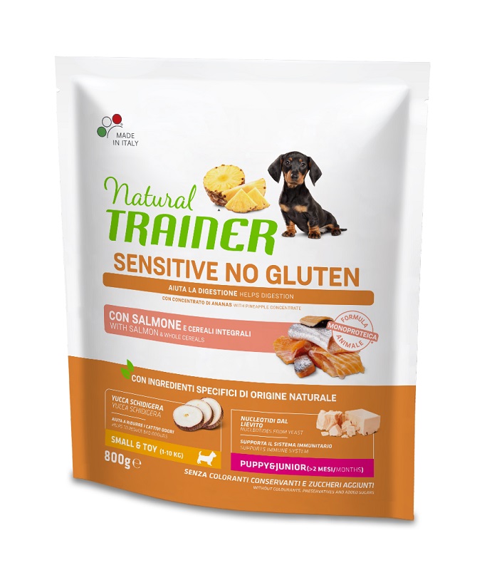 foto del prodotto trainer cane natural sensitive puppy amp junior mini salmone 800 gr