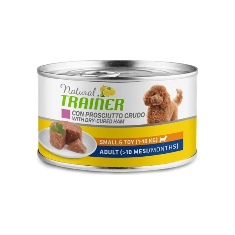 foto del prodotto trainer cane small toy 150gr prosciutto crudo umido natural