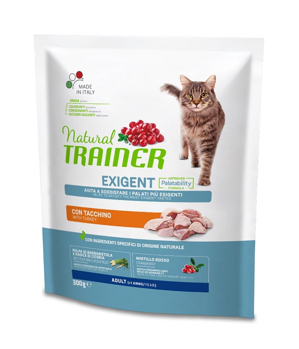 foto del prodotto trainer gatto natural adulto exigent tacchino 300 gr