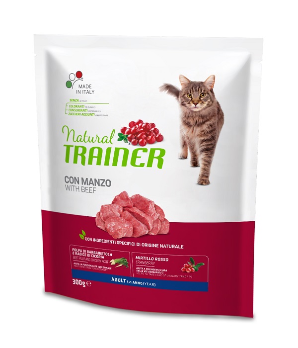 foto del prodotto trainer gatto natural adulto manzo 300 gr
