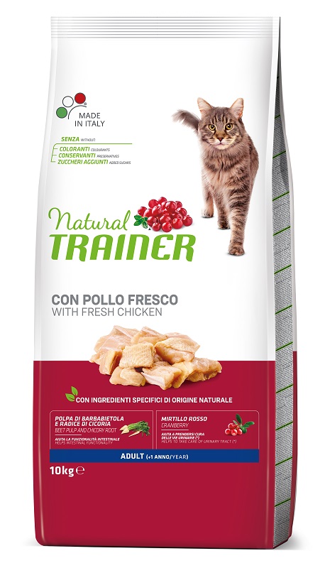 foto del prodotto trainer gatto natural adulto pollo 10 kg
