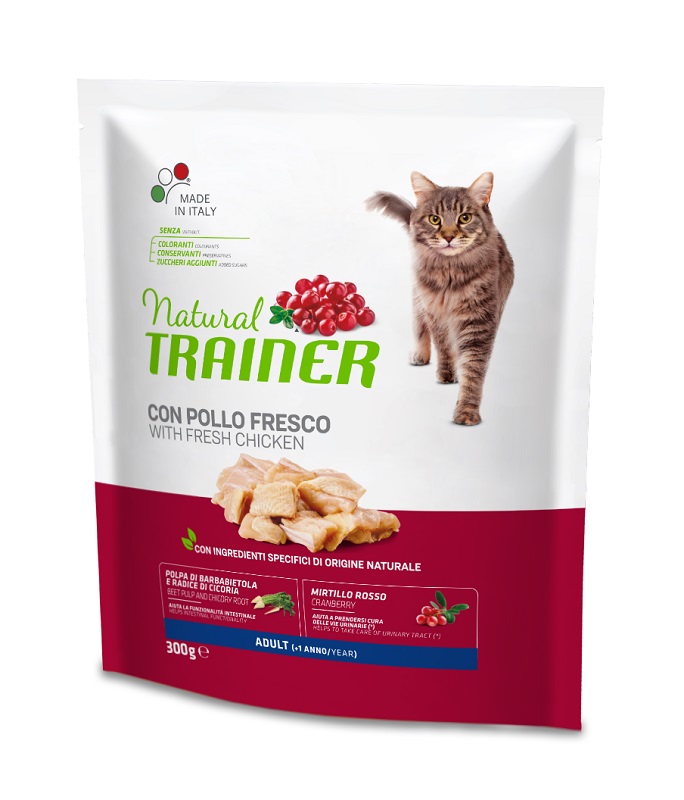 foto del prodotto trainer gatto natural adulto pollo 300 gr