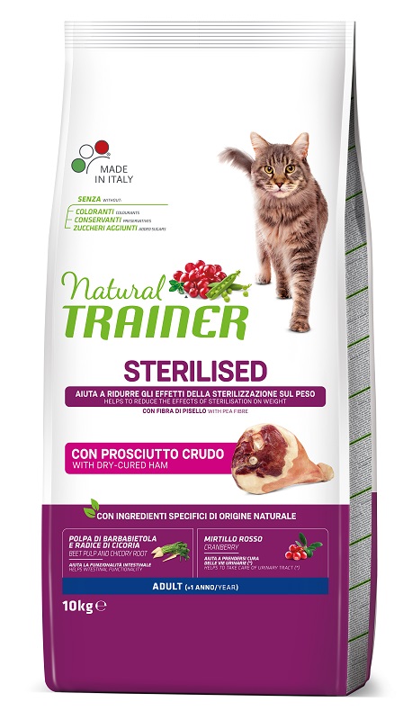 foto del prodotto trainer gatto natural adulto sterilizzato prosciutto crudo 10 kg