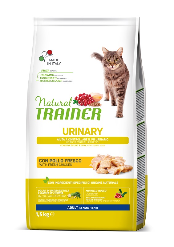 foto del prodotto trainer gatto natural urinary pollo 1,5 kg
