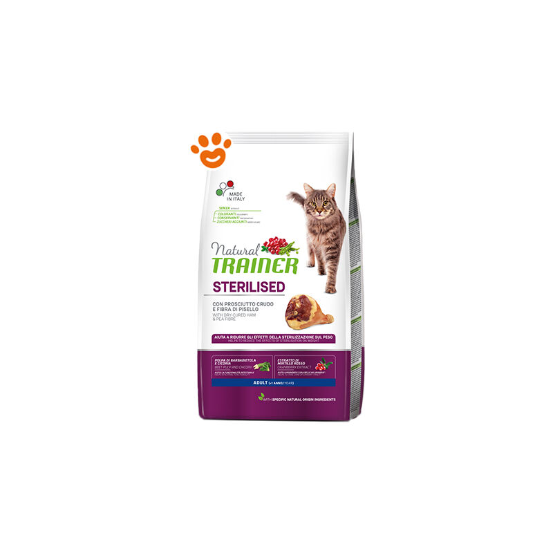 foto del prodotto trainer natural cat adult sterilised prosciutto crudo e fibra di pisello natural cat adult sterilised prosciutto crudo e fibra di pisello sacco