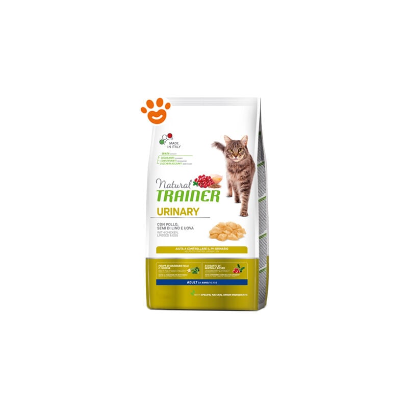 foto del prodotto trainer natural cat urinary pollo, semi di lino e uova sacco da 300 gr
