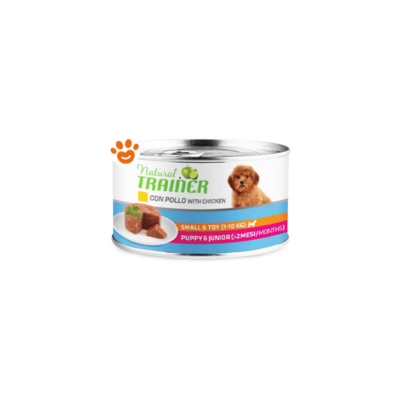 foto del prodotto trainer natural dog puppy junior pollo natural dog puppy junior pollo lattina da 150 gr