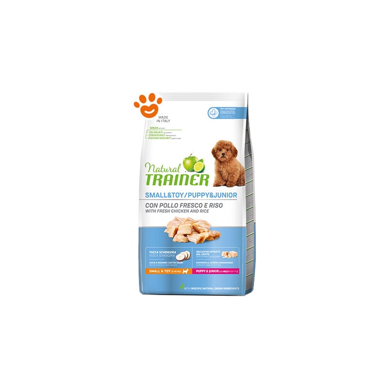 foto del prodotto trainer natural dog puppy junior small toy pollo natural dog puppy junior small toy pollo sacco da 2 kg