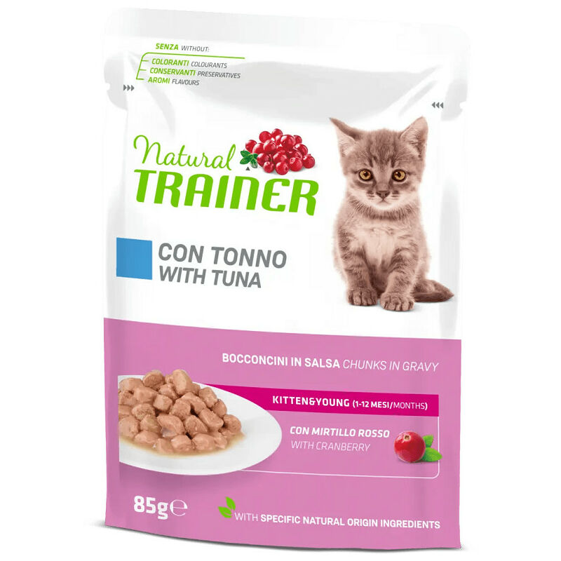 foto del prodotto trainer natural per gatti kitten con tonno da 85 gr