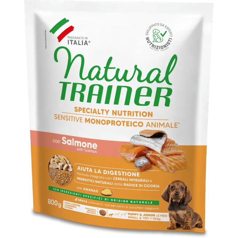 foto del prodotto trainer natural sensitive per cani puppy junior mini con salmone