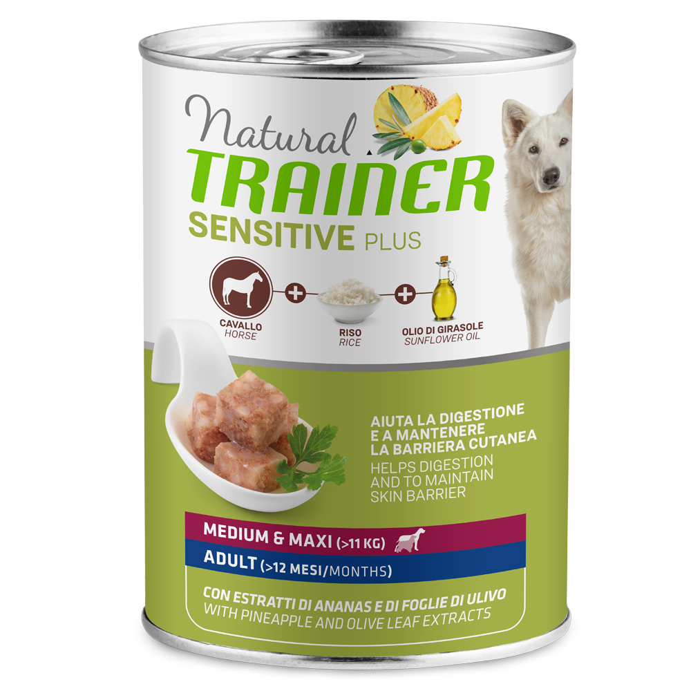 foto del prodotto trainer natural sensitive plus adult 400 g con cavallo, riso e olio